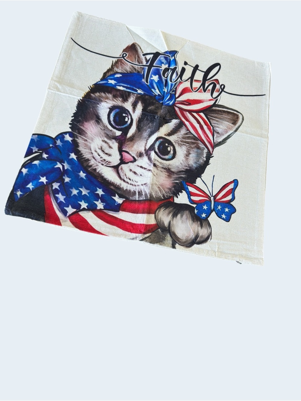 Patriotic Cat Pillow Covers x 2
Liberty & Faith Throw Cushion
Covers 18 x 18 - Picture 3 of 9
